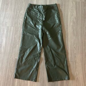 Bagatelle Olive Faux Leather Pants